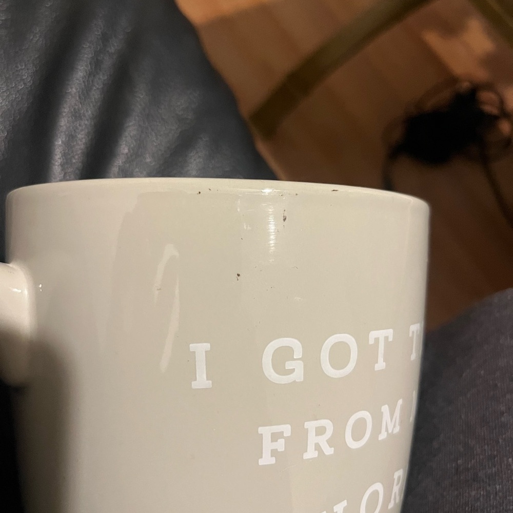 Cream Mug with Fun Text - Picture 7 of 8